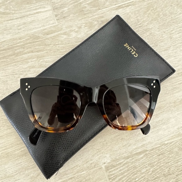 Celine Black and Brown Sunglasses with Gradient Lenses - Picture 3 of 5